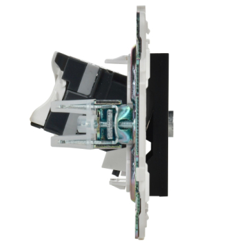 Розетка TV+RJ45 кат.5E IEK SKANDY SK-A14Bl (черный) SK-AK20-1-K02