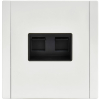 Розетка компьютерная двойная RJ45 FORTE&PIANO кат.5E FP233M (металл белый) FP-K20-1-M-K01