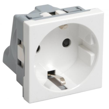Розетка IEK PRIMER 2P+E со шторками 2 модуля РКС-20-30-П-К (белый) CKK-40D-RSZB2-K01-K