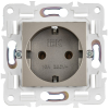Розетка IEK SKANDY с заземлением без шторок 16А SK-R05Sh (шампань) SK-R11-16-K37