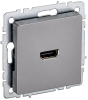 Розетка HDMI IEK BRITE сталь РHDMI-0-БрС BR-H10-K46