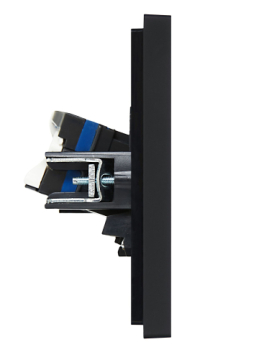 Розетка компьютерная двойная RJ45 FORTE&PIANO кат.6 FP134 (черный) FP-K20-2-K02