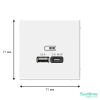 Розетка USB ArtGallery тип А/тип С высокоскор. заряд 45W QC PD (белый) GAL000129