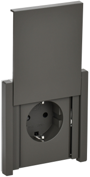 Розетка с крышкой FORTE&PIANO винтовое крепление 16А IP44 FP321 (серый) FP-R16-16-44-K03