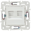 Розетка компьютерная двойная IEK SKANDY RJ45 кат.5E SK-K03W (арктический белый) SK-K20-1-K01