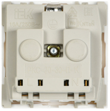 Розетка IEK PRIMER 2P+E со шторками 2 модуля РКС-20-30-П-К (белый) CKK-40D-RSZB2-K01-K
