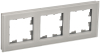 Рамка 3-м BRITE DECOR Дымчатый глянец стекло РУ-3-2-БрД BR-M32-G-K30