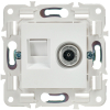 Розетка TV+RJ45 кат.5E IEK SKANDY SK-A14W (арктический белый ) SK-AK20-1-K01