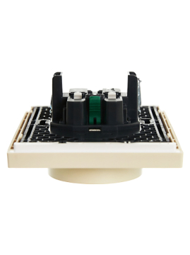Розетка двойная с заземлением FORTE&PIANO 16А FP424 (ваниль) FP-R21-16-1-K10