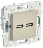 Розетка USB A+A 3,1А IEK SKANDY SK-R15B (бежевый) SK-U21-D31-K10