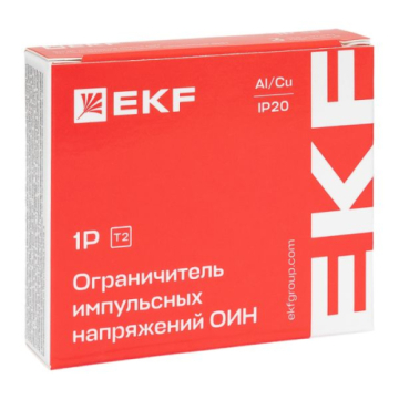 Ограничитель импульсных напряжений ОИН 1Р In=5kA Un=275B Imax=12,5kA EKF opv-oin