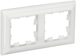 Рамка 2-м BRITE DECOR Белый 3D-форма РУ-2-Бр BR-M22-12-K01