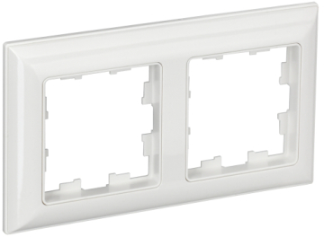 Рамка 2-м BRITE DECOR Белый 3D-форма РУ-2-Бр BR-M22-12-K01