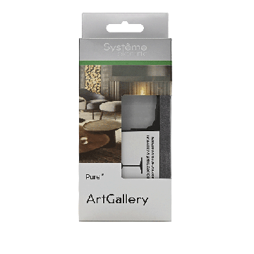 Рамка ArtGallery Pure Systeme Electric двухместная камень (графит) GAL373102