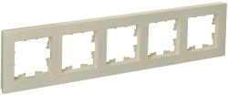 Рамка 5-м BRITE DECOR Бежевый рифленый РУ-5-Бр BR-M52-51-K10