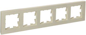 Рамка 5-м BRITE DECOR Бежевый рифленый РУ-5-Бр BR-M52-51-K10