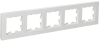 Рамка 5-м BRITE DECOR Белый рифленый РУ-5-Бр BR-M52-51-K01