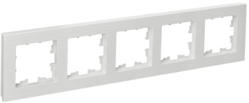 Рамка 5-м BRITE DECOR Белый рифленый РУ-5-Бр BR-M52-51-K01
