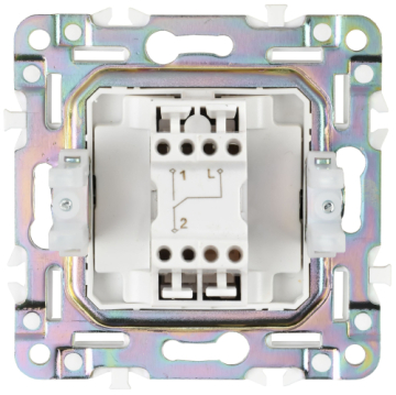 Выключатель проходной 1-клавишный IEK SKANDY 10А SK-V02T (титан) SK-V12-0-10-K48