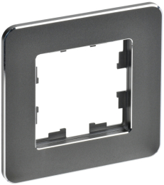Рамка 1-м скругленная BRITE DECOR Титан металл РУ-1-1-Бр RE BR-M12-M-01-K48