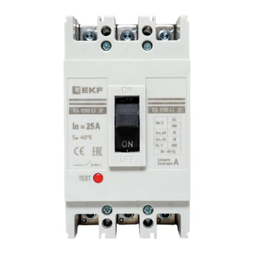 Автоматический выключатель EKF PROxima ВА-99М 63/25А 3P 25кА mccb99-63-25m