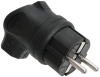 Вилка угловая IEK OMEGA 16А 2Р+E IР44 (черная) PKR01-U-016-2-K02
