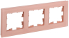 Рамка 3-м BRITE DECOR Персик матовый стекло РУ-3-2-БрП BR-M32-G-31-K96