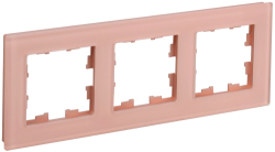 Рамка 3-м BRITE DECOR Персик матовый стекло РУ-3-2-БрП BR-M32-G-31-K96