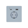 Зарядка USB А+С 20Вт с розеткой SE Systeme Infinity (стальное небо) FSE001132