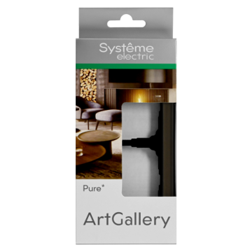 Рамка ArtGallery Pure SE двухместная стекло (мокко) GAL320602