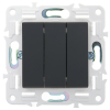 Выключатель 3-клавишный IEK SKANDY 10А SK-V11G (графит) SK-V30-0-10-K53