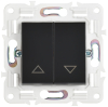 Выключатель жалюзи IEK SKANDY 10А SK-V12Bl (черный) SK-V15-0-10-K02