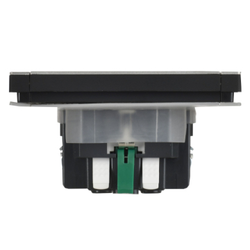 Розетка с крышкой FORTE&PIANO безвинтовые зажимы 16А IP44 FP719M (металл никель) FP-R16-16-1-44-M-K50