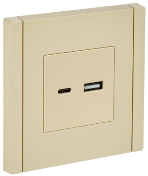 Розетка USB A+C FORTE&PIANO 3,1А FP450 (ваниль) FP-U22-D31-K10