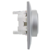 Розетка 2-ая с/з со шторками IEK SKANDY 16А в сборе SK-R07S (серебряный) SK-R24-16-K23-F