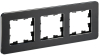 Рамка 3-м скругленная BRITE DECOR Черный металл РУ-3-1-Бр RE BR-M32-M-01-K02