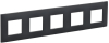 Рамка SKANDY пятиместная (графит) SK-F05G SK-M52-K53