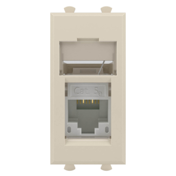 Компьютерная розетка DKC Avanti RJ-45 модульная кат. 5е (ванильная дымка) 4405461