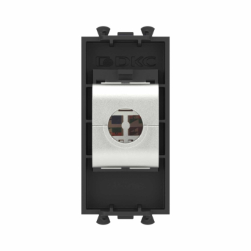 Компьютерная розетка DKC Avanti RJ-45 без шторки кат. 6А экранированная 1 модуль (черный матовый) 4412771