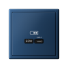 Розетка USB ArtGallery тип С высокоскор. заряд 65W QC PD (аквамарин) GAL001127