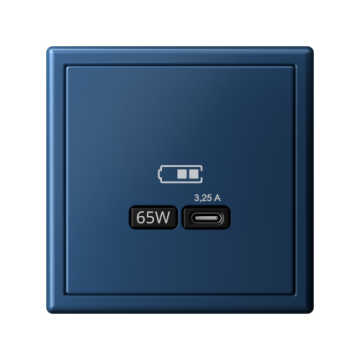 Розетка USB ArtGallery тип С высокоскор. заряд 65W QC PD (аквамарин) GAL001127
