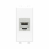 Компьютерная розетка DKC Avanti RJ-45 без шторки кат. 6А экранированная 1 модуль (белое облако) 4400771