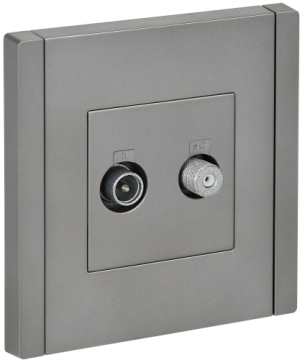 Розетка TV+SAT FORTE&PIANO FP538 (сталь) FP-AF20-O-K46