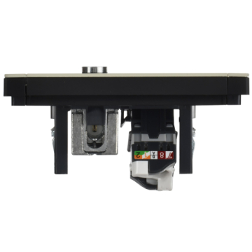 Розетка TV+RJ45 кат.5E FORTE&PIANO FP836M (металл слоновая кость) FP-AK20-1-M-K41