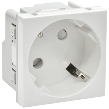 Розетка IEK PRIMER 2P+E со шторками 2 модуля 45град РКС-20-30-П-45 (белый) PR-KK40D-RSZH-2-2-45-K01