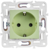 Розетка IEK SKANDY с заземлением со шторками 16А SK-R04G (мятный) SK-R14-16-K06