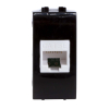 Компьютерная розетка Brava RJ-45 кат. 5е 1 модуль (черный) 77654N