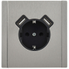 Зарядка USB (А+A) с розеткой IEK FORTE&PIANO 3,1А FP745M (металл никель) FP-R14-16-U21-D31-M-K50