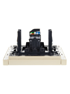 Розетка компьютерная FORTE&PIANO RJ45 кат.5E  FP432 (ваниль) FP-K10-1-K10