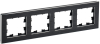 Рамка 4-м BRITE DECOR Черный металл РУ-4-1-БрЧ BR-M42-M-K02
